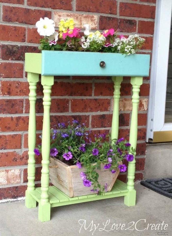 Vintage Drawer Planter Stand
