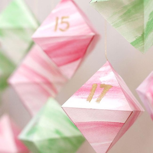 Geometric Paper Countdown Mobile