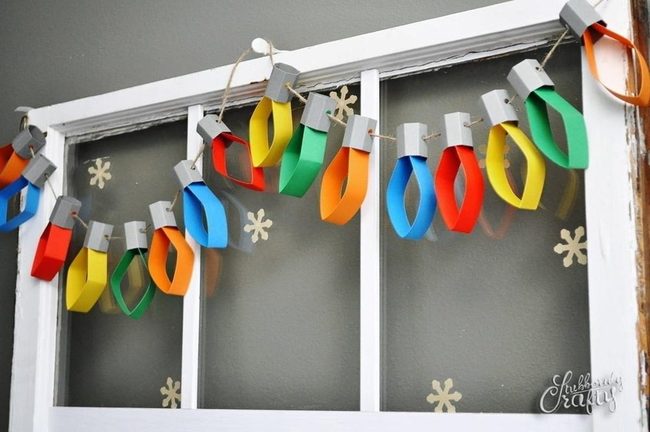 Handmade Paper Lights Garland