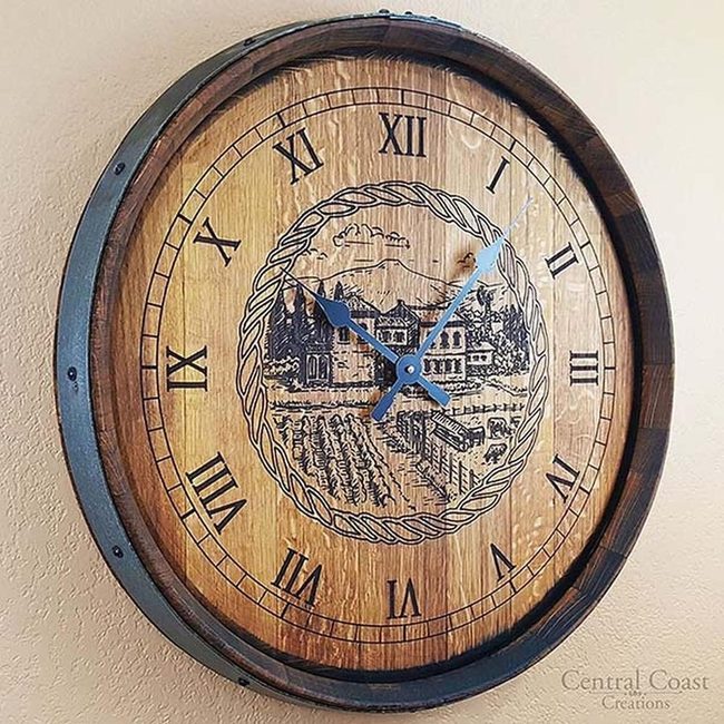 Reclaimed Wine Barrel Clock