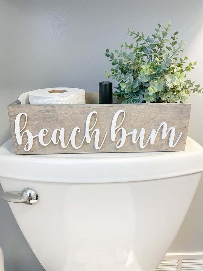 Handcrafted Wood Bathroom Character
