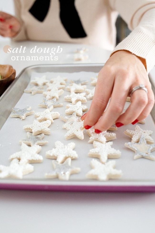 Glittered Salt Dough Stars