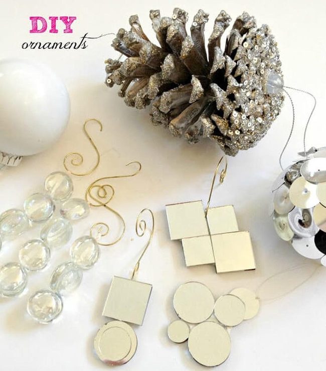 Pinecone Sparkle Ornaments