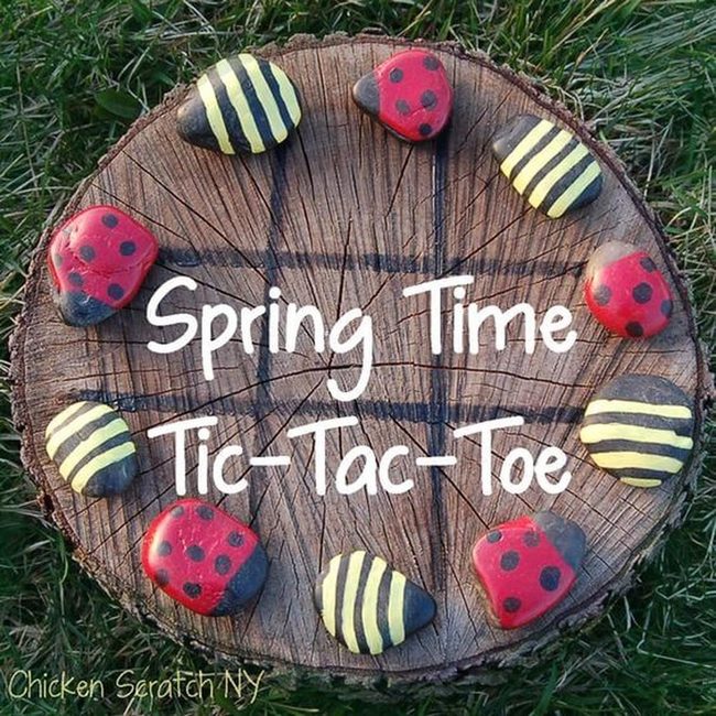 Red Ladybug Garden Tic-Tac-Toe
