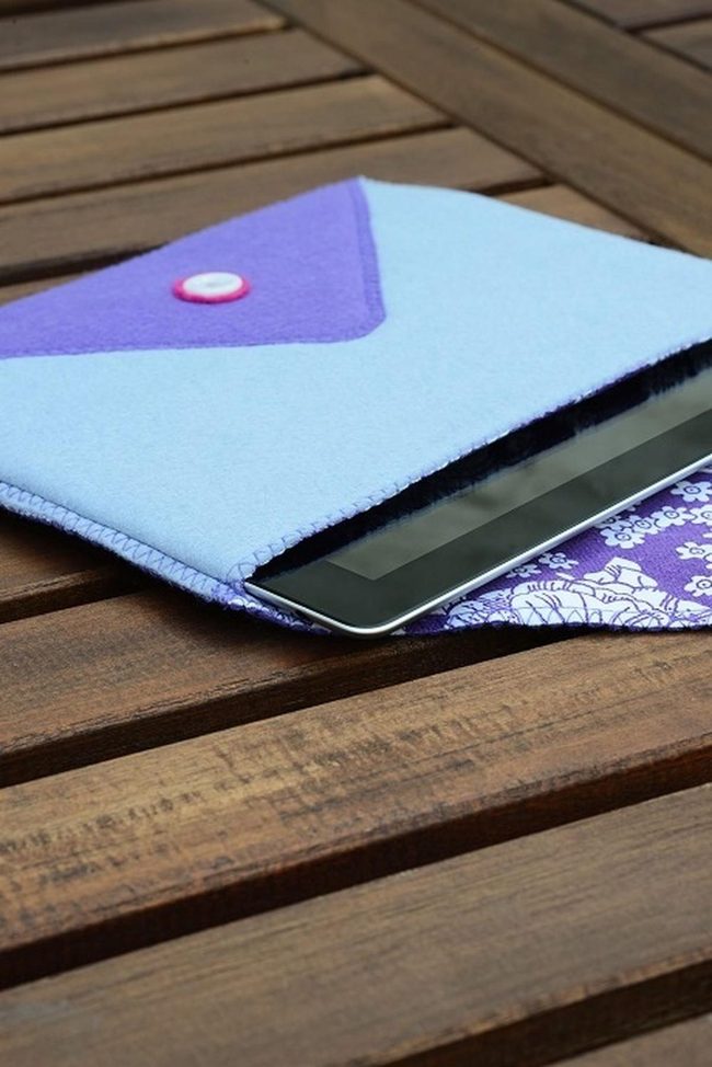 Purple Felt Tablet Sleeve
