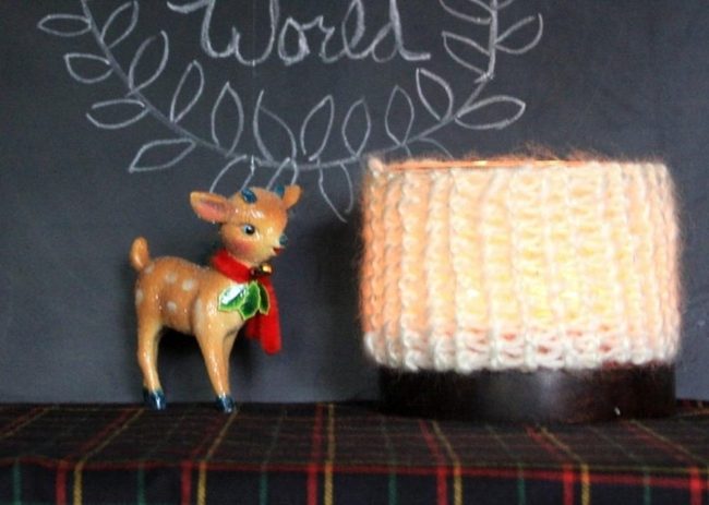 White Yarn Wrapped Candles