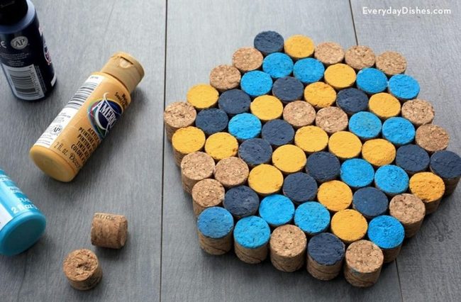 Blue Cork Bug Centerpiece