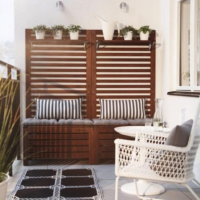 Black And White Patterned Balcony