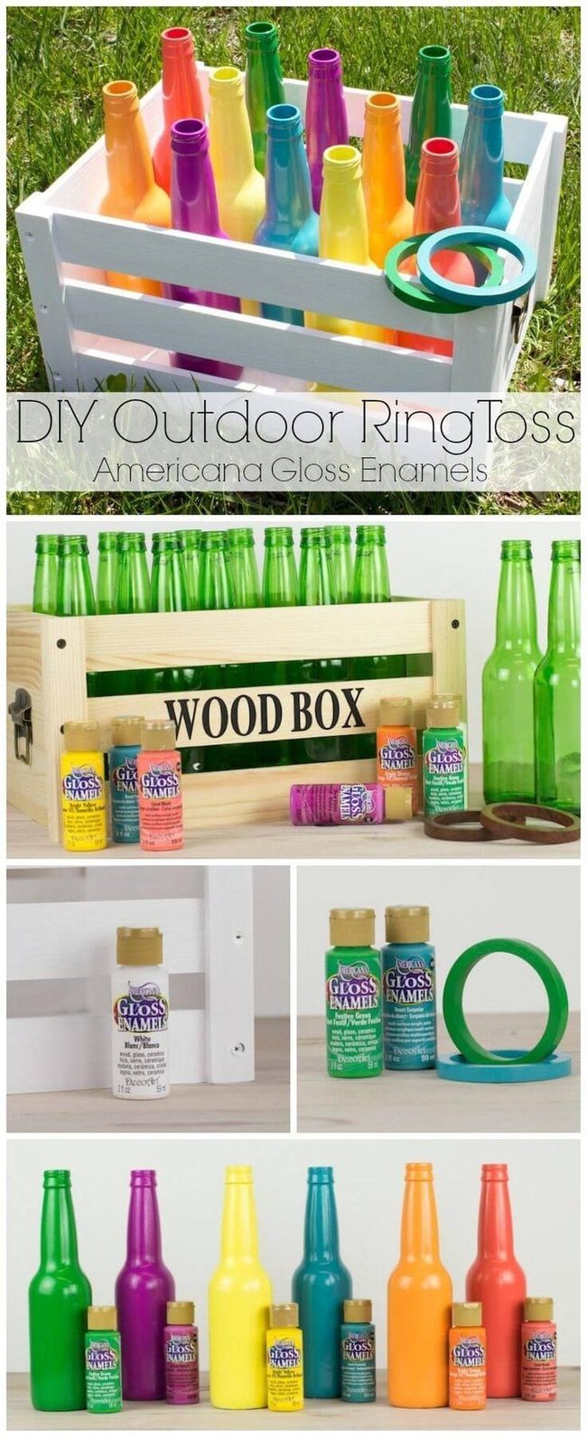 Wooden Pegs, Colorful Ring Toss