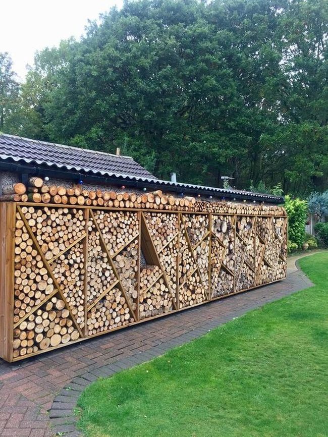 Geometric Wood Storage Sculpture