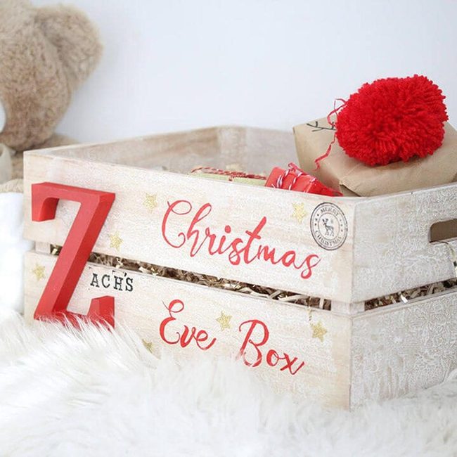 Personalized Wooden Christmas Eve Crate