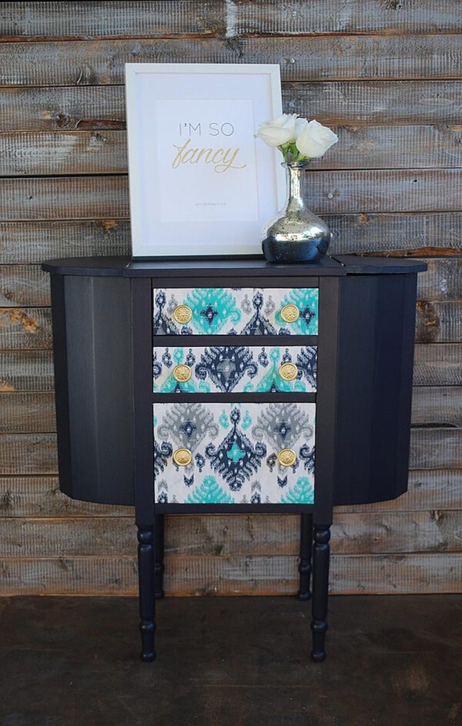 Patterned Drawer Decoupage Transformation