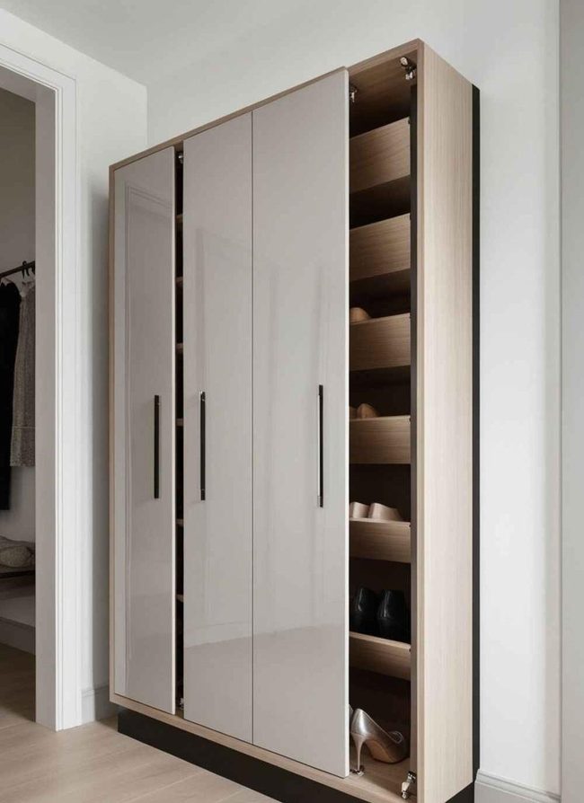 Concealed Shoe Cabinetry Sleek Cabinet