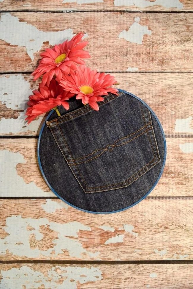 Blue Denim Pocket Planter