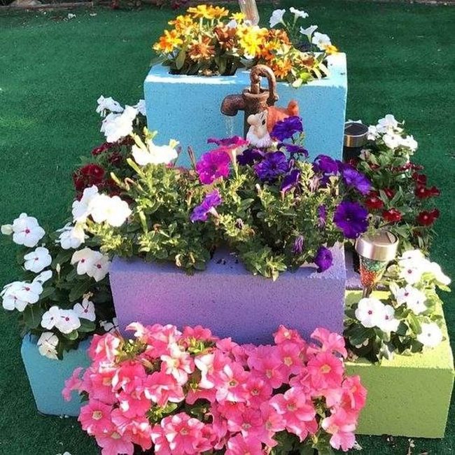 Tiered Pink And Purple Flower Cascade