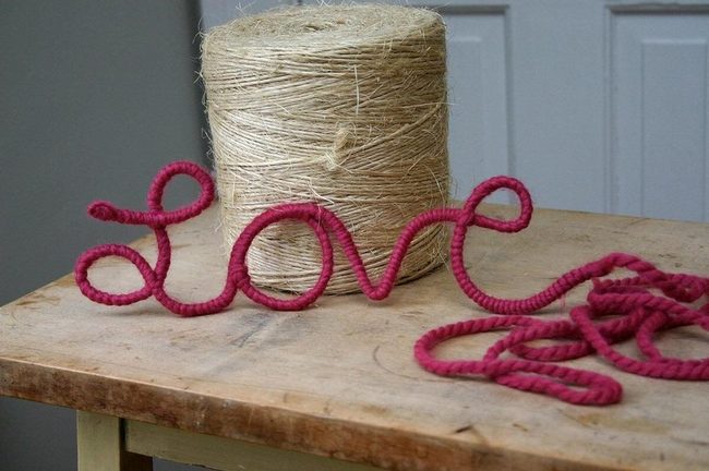 Colorful Yarn Wrapped Letters