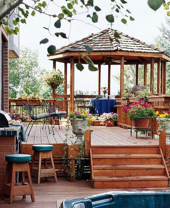 Wooden Deck Garden Retreat