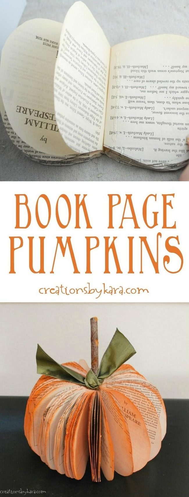 Vintage Pages Pumpkin