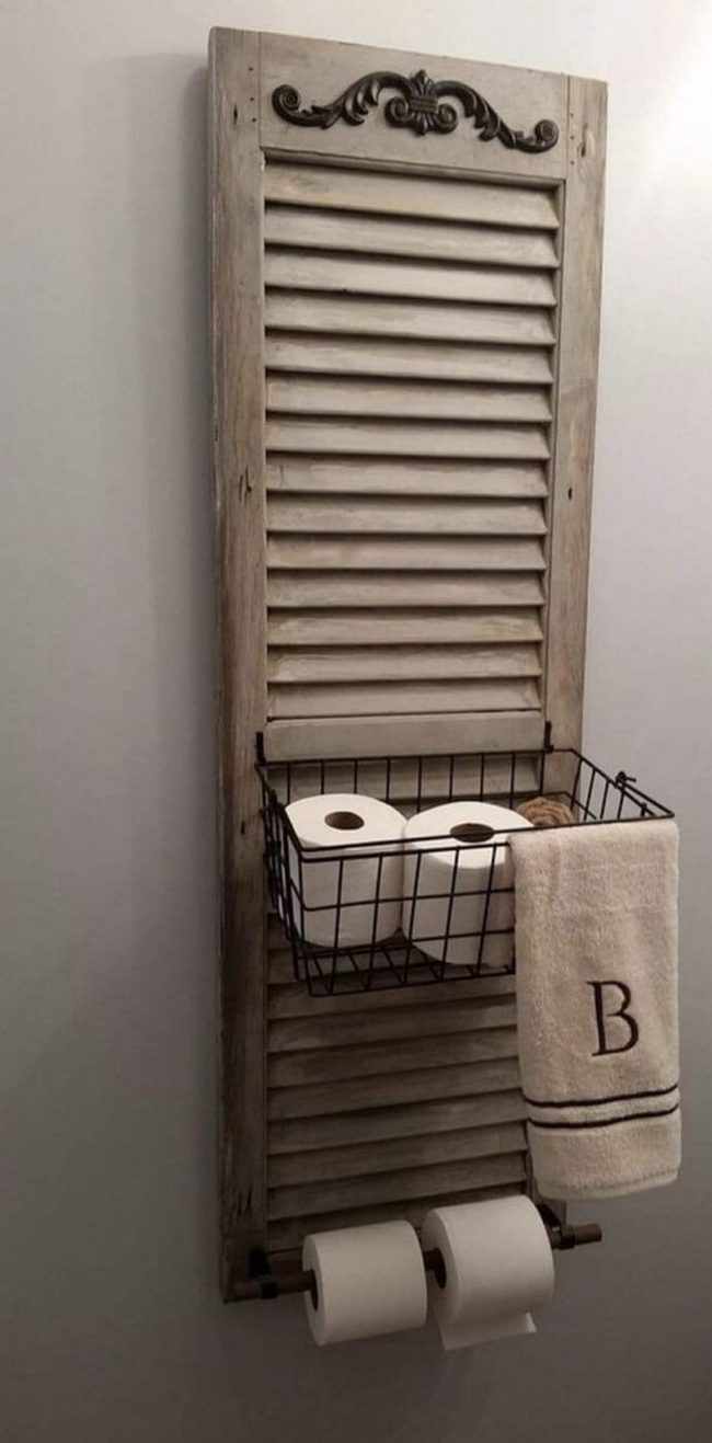 Vintage Lampshade Toilet Roll Storage