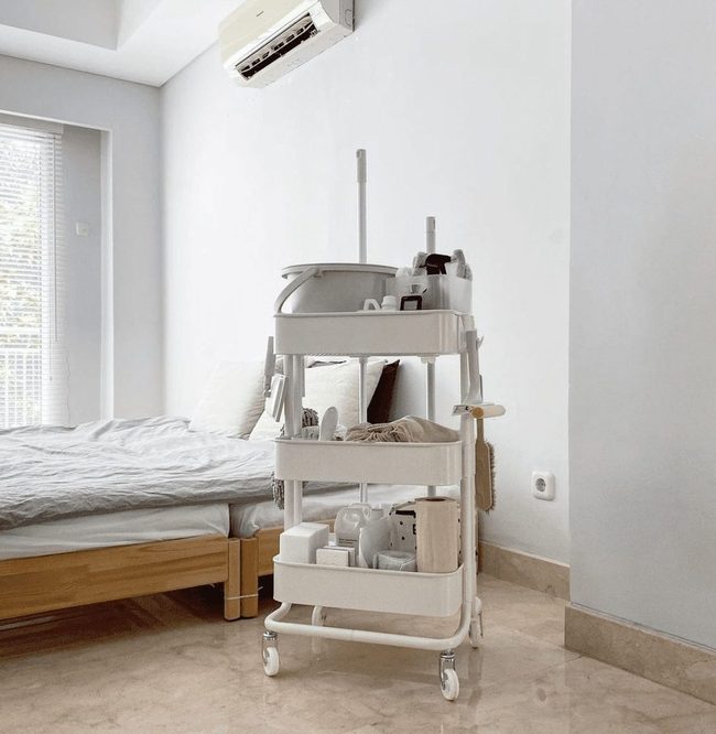 Wheeled Cleaning Supply Cart