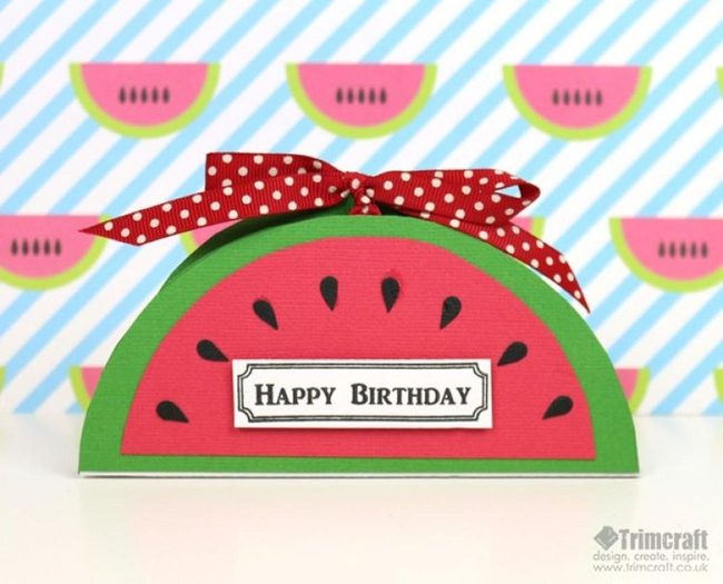Watermelon Red Birthday Cards