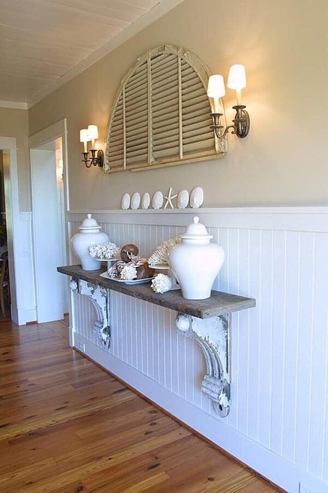 Salvaged Wood Meets Curved Shutters
