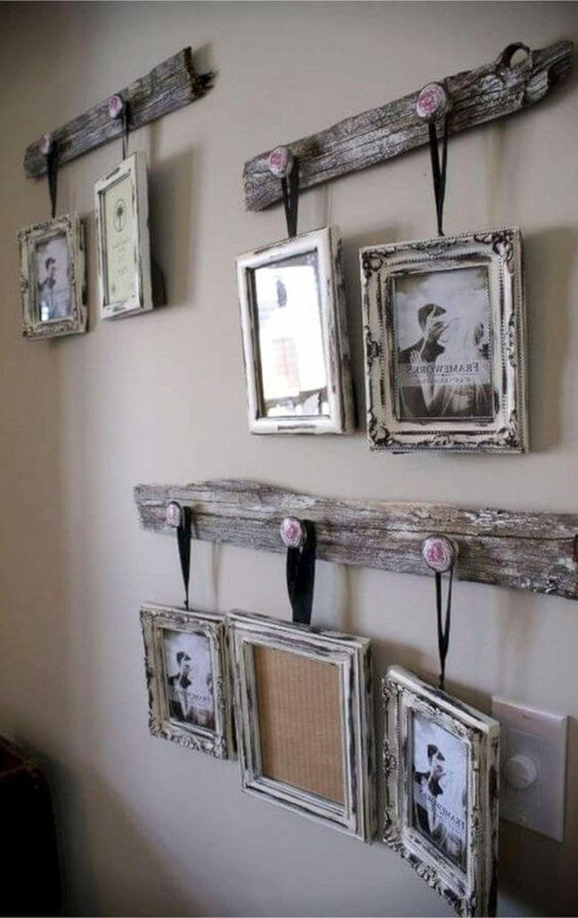 Weathered Wood Photo Display