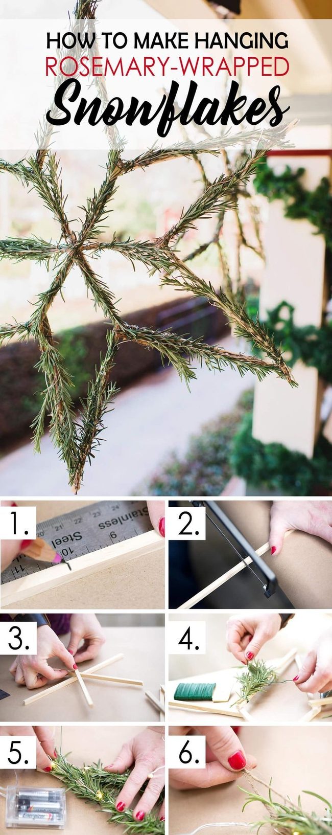 Rosemary Snowflake Ornaments
