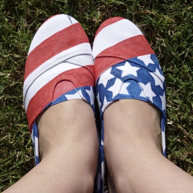Red White Stripes Star Kicks