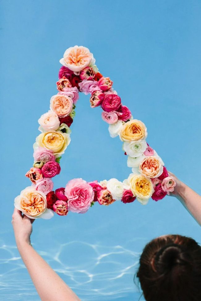Pink Petals Triangle Arrangement