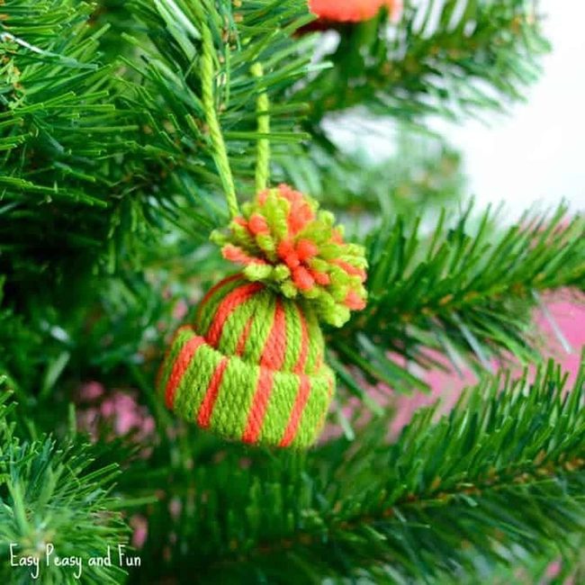 Tiny Knitted Hats Christmas Decorations