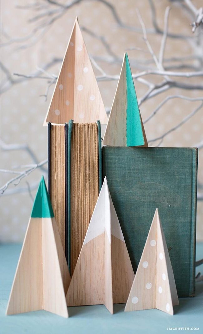 Geometric Wood Tree Minimalist