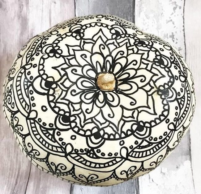 Black Floral Pumpkins