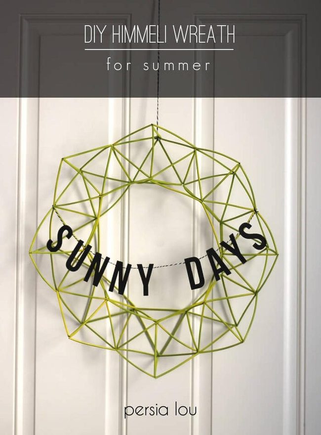 Green Geometric Sunny Days Wreath