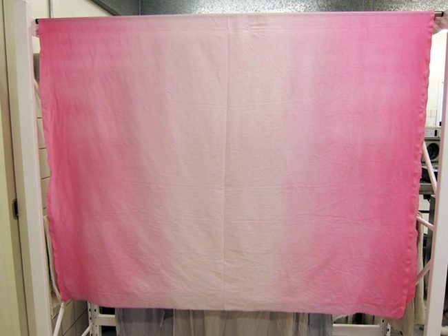 Pink Gradient Curtains, Minimalist Space