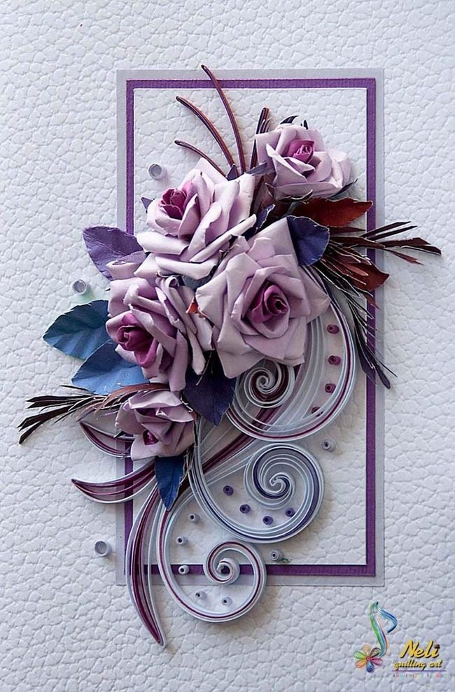 Lavender Roses With Maroon Depths