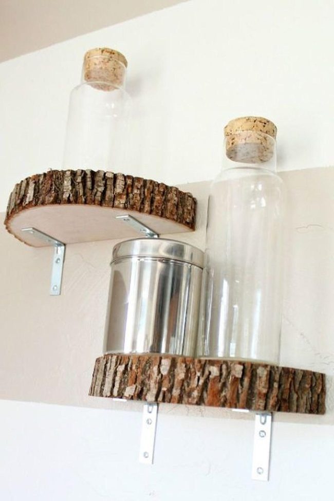 Raw Bark Shelving Statement