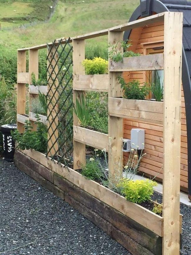 Cascading Pallet Garden Display