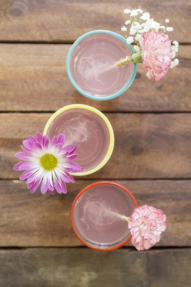 Pink Refreshment With Ceramic Cups