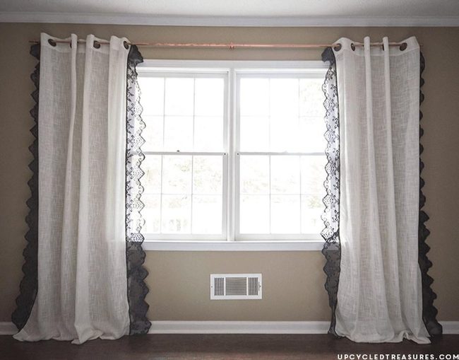 Sunlit Beige Room Black Lace