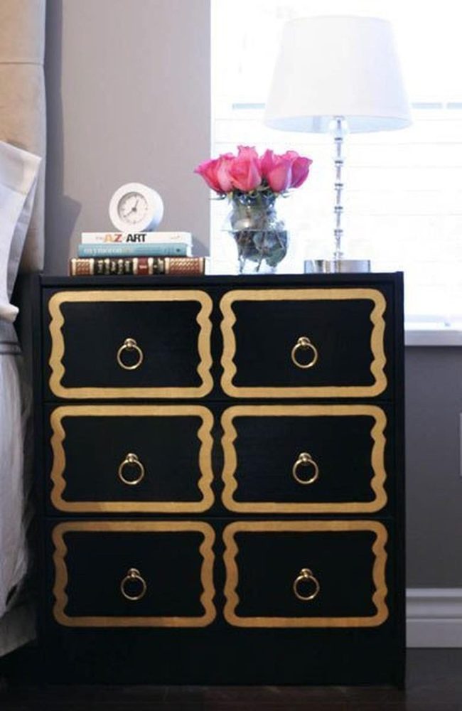 Black Dresser Gold Hardware