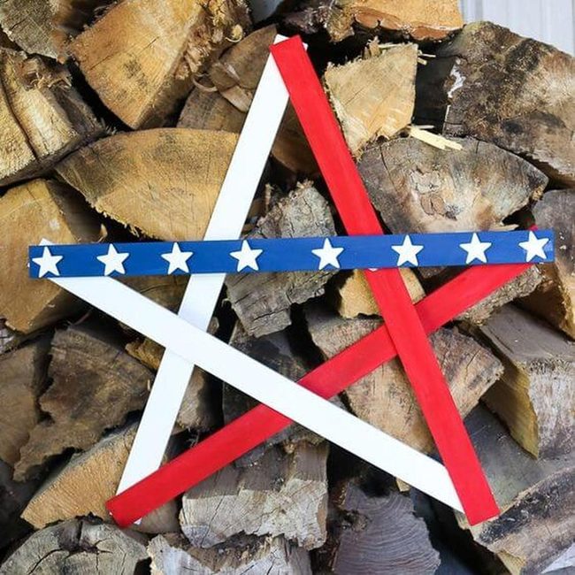 Patriotic Stars With Textured Ribbons