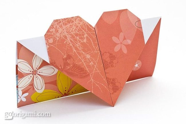 Orange Paper Hearts In Bloom