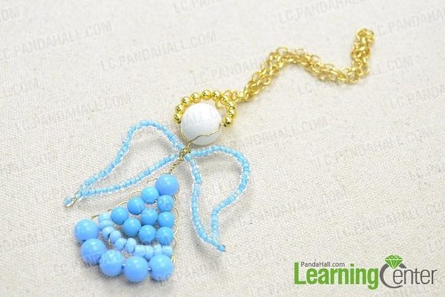 Blue Bead Angel Charm