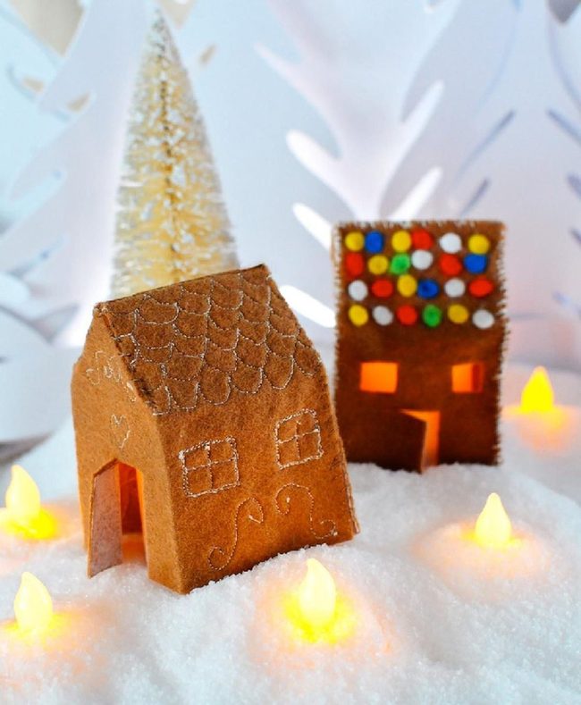 Felt Fabric Miniature Winter Villages