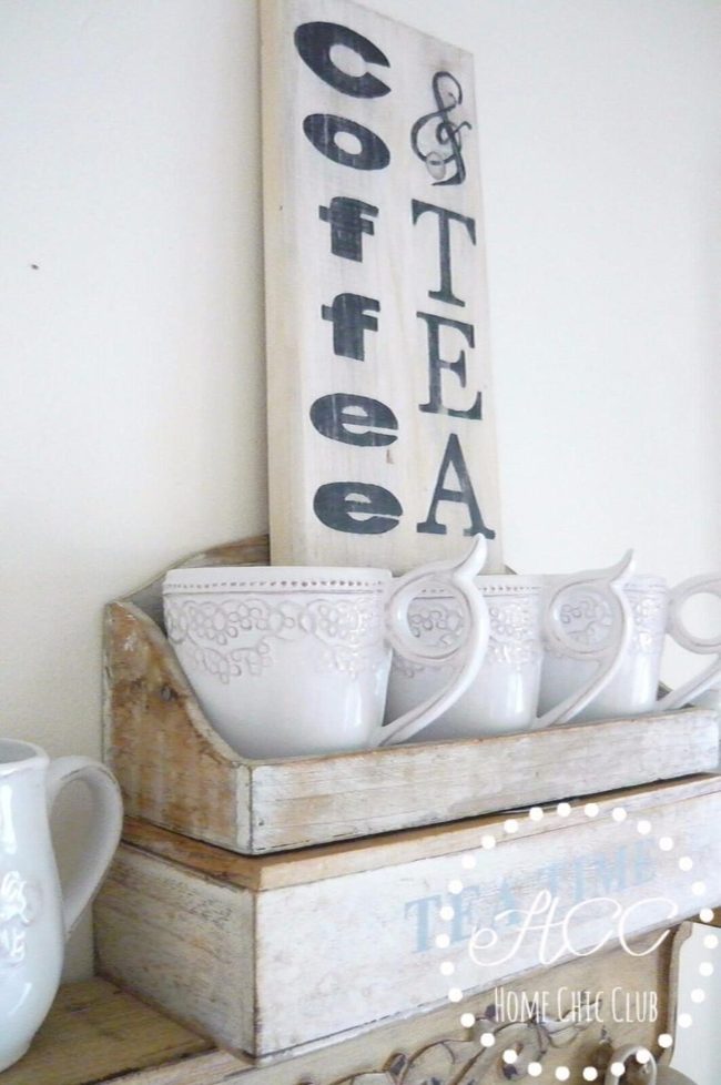 Mismatched Mugs White Kitchen