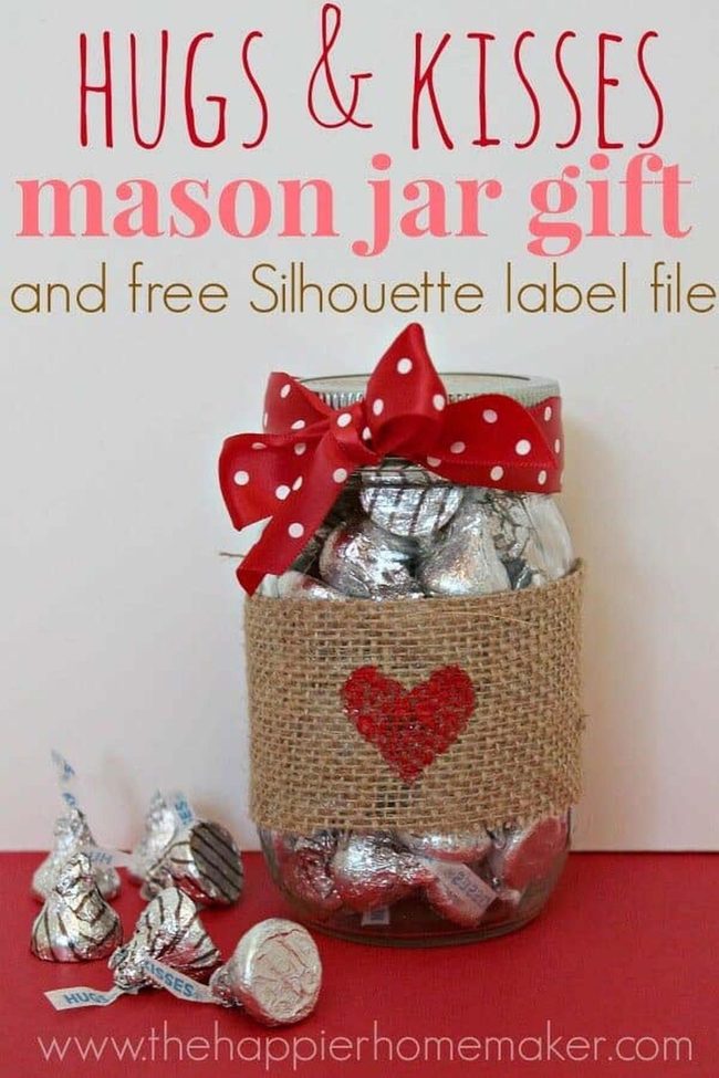 Chocolate Kisses In Burlap