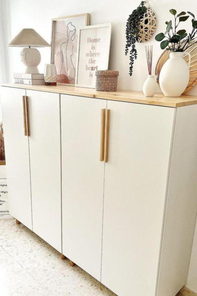 White Options With Untreated Teak Handles