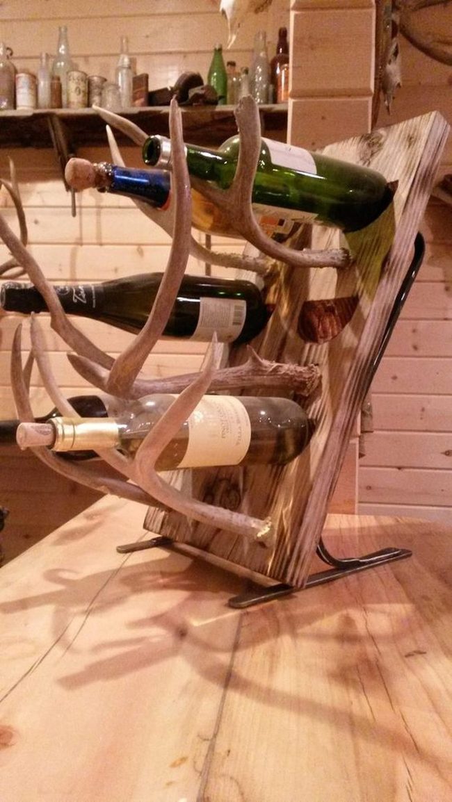 Antler Bottle Cradles And Wood