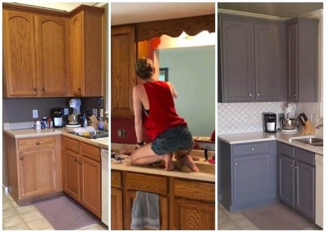 Painted Cabinets With Molded Doors